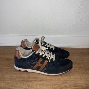 Tommy Hilfiger Black and Brown Retro Sneakers